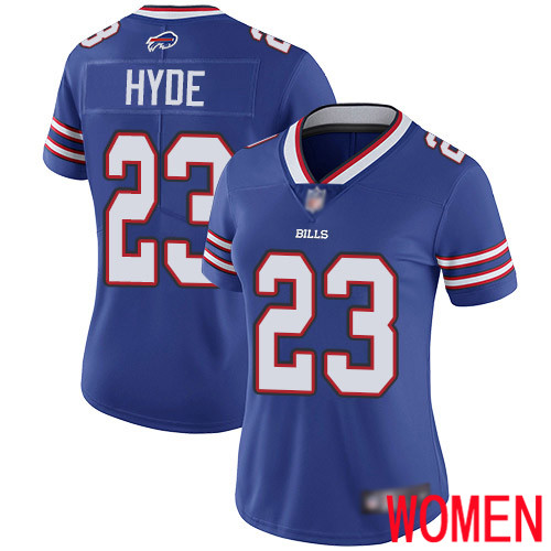 Women Buffalo Bills #23 Micah Hyde Royal Blue Team Color Vapor Untouchable Limited Player NFL Jersey->women nfl jersey->Women Jersey